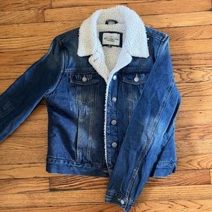 Ashley Vintage Charm Sherpa Lined Jean Jacket